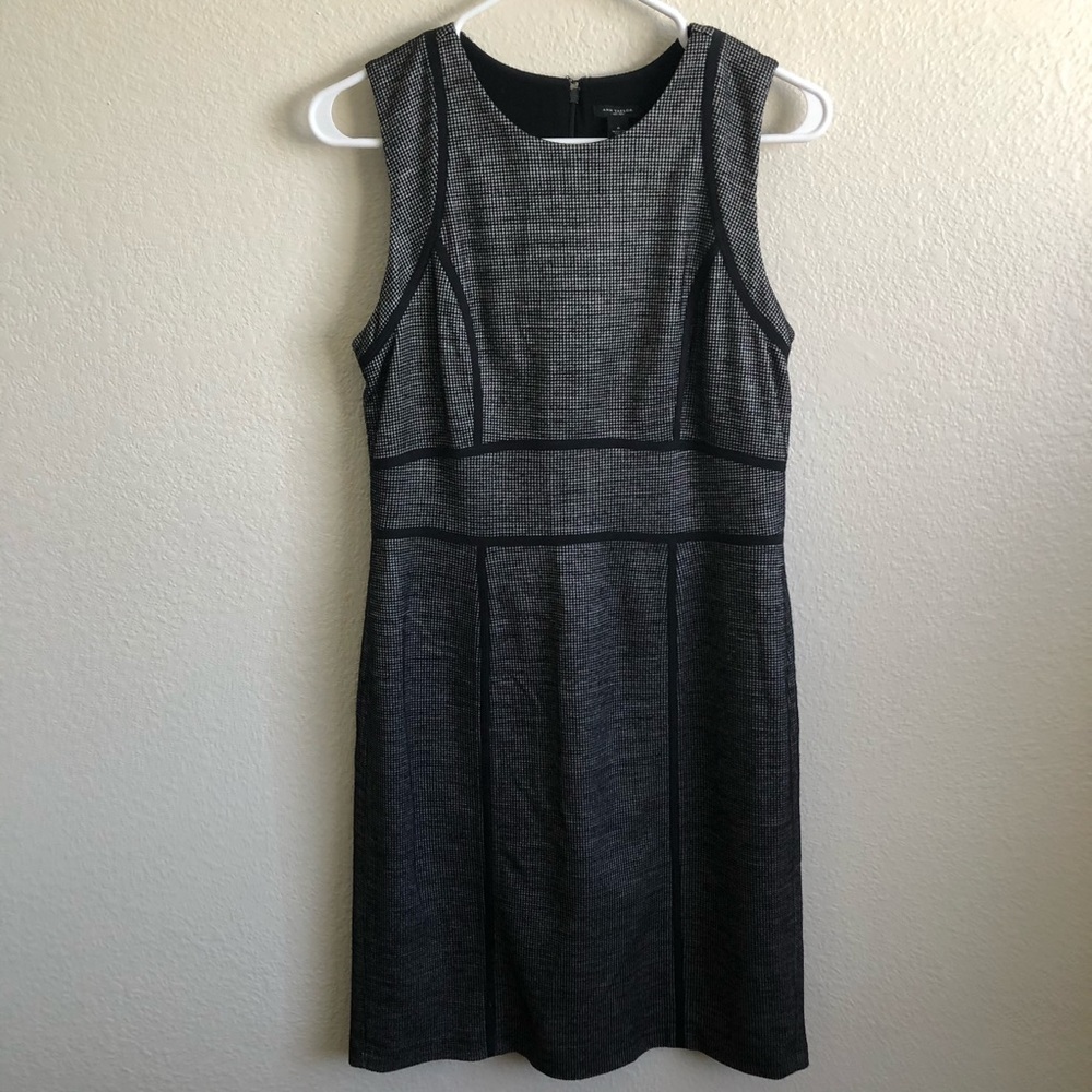 Ann Taylor size 6 black gray cocktail style dress